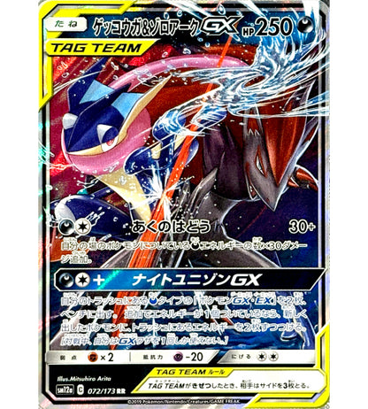 【Pokémon-Karte】GRENINJA & ZOROARK GX【RR】(072/173) (sm12a) Japanische Einzelkarte