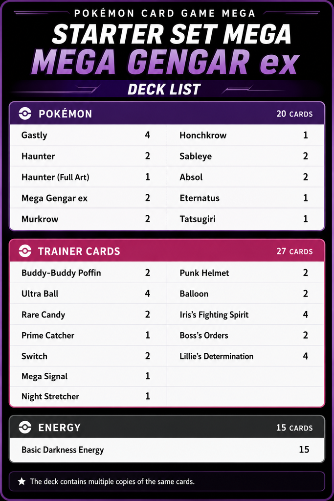 【Pokemon Card】Mega Gengar ex Starter Set MEGA (MBG) Japanese Card Accessories