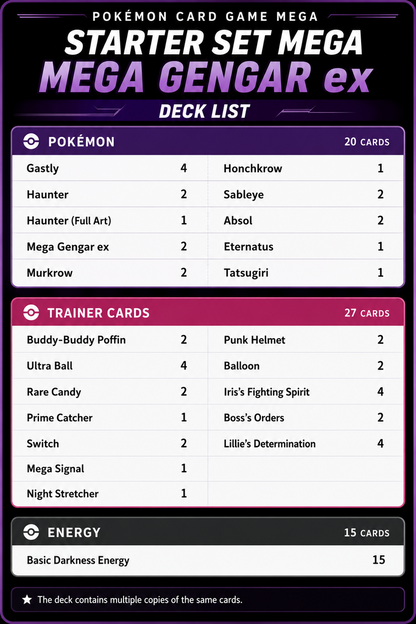 【Pokemon Card】Mega Gengar ex Starter Set MEGA (MBG) Japanese Card Accessories