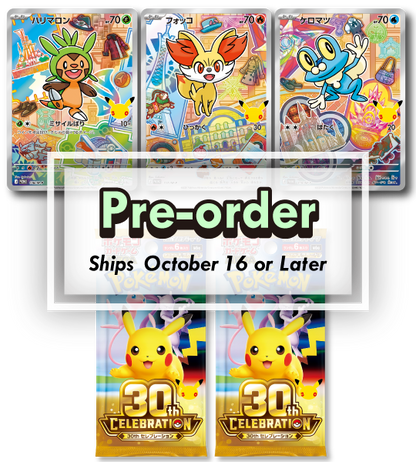 【Pokemon Card】30th CELEBRATION Card Set: Chespin / Fennekin / Froakie (M-P (Kalos)) Japanese Card Accessories
