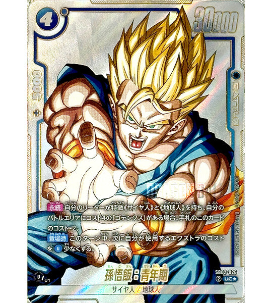 【Dragon Ball Card】SON GOHAN (ADOLESCENT)【UC☆】(SB02-026) (SB-02) Japanese Single Card